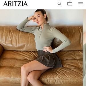aritzia zip up long sleeve